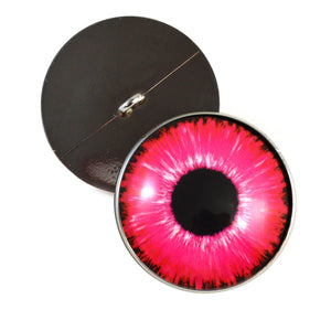 Bright Neon Pink sew on glass eyes