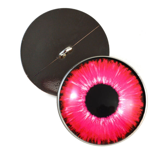 Bright Neon Pink sew on glass eyes