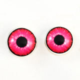 Bright Neon Pink sew on glass eyes