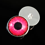 Bright Neon Pink sew on glass eyes