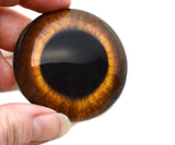 Brown Rabbit Hare Flatback Glass Cabochon Eyes