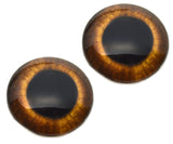 Brown Rabbit Hare Flatback Glass Cabochon Eyes