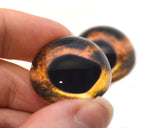 High Domed Brown Speckled Trout Fish Glass Eyes