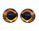 High Domed Brown Speckled Trout Fish Glass Eyes