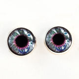 Clockwork Blue Purple Steampunk Sew-on glass eyes