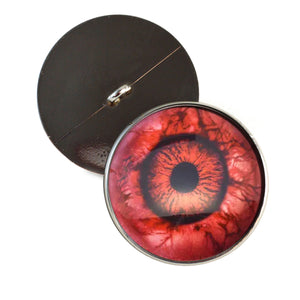 Dark bloody eyeball sew on glass eyes