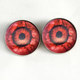 Dark bloody eyeball sew on glass eyes