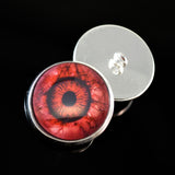 Dark bloody eyeball sew on glass eyes