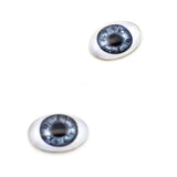 Dark Gray Doll Oval Glass Eyes