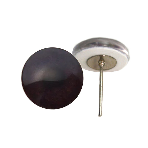 Dark swan glass eyes on wire pin posts