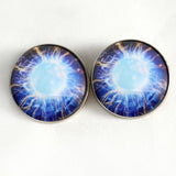 Dazzling Oracle blue sew on glass eyes