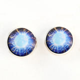 Dazzling Oracle blue sew on glass eyes