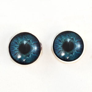 Sew On Buttons Deep Blue Human Glass Eyes