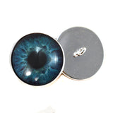 Deep Blue Human Inspired Sew-On Button Glass Eyes