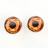 Fire round pupil sew on glass eyes