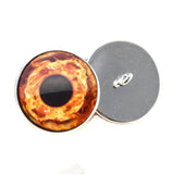 Fire round pupil sew on glass eyes