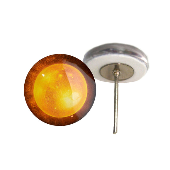 Golden yellow fortune teller glass eyes on wire pin posts