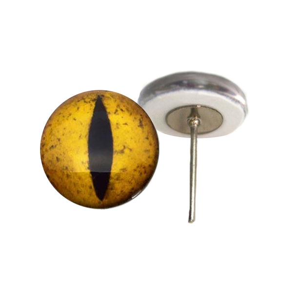 Golden Dinosaur Glass eyes on wire pin posts
