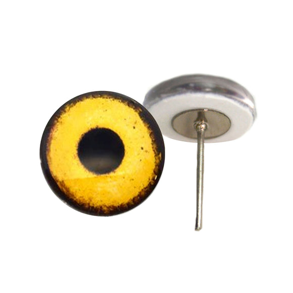 Golden Yellow Eagle Glass Eyes on wire pin posts