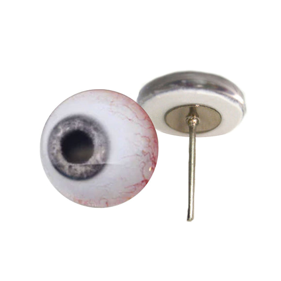 Gray side glance glass eyes on wire pin posts