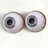 Gray side glance sew on glass eyes