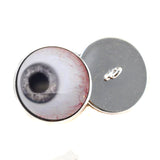 Gray side glance sew on glass eyes