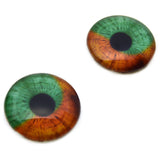 Orange and Green Human Glass Eyes