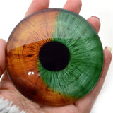 78mm Huge Orange and Green Human Glass Eyes