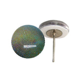 Green polish fly glass eyes on wire pin posts