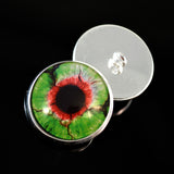 Green and red zombie sew on glass eyes