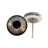 Green sea monster glass eyes on wire pin posts