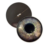 Green sea monster sew on glass eyes