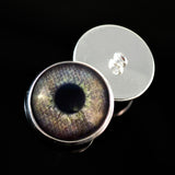 Green sea monster sew on glass eyes