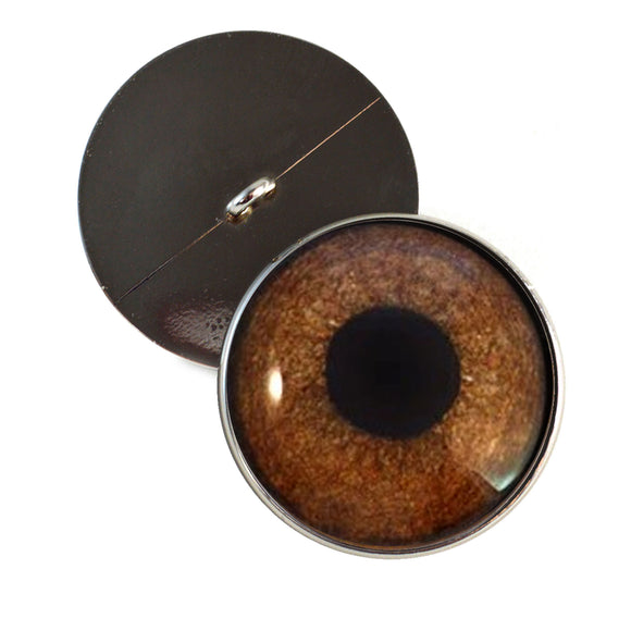 Brown Griffon sew on glass eyes