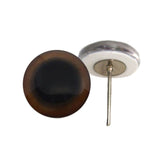 Brown grizzly bear glass eyes on wire pin posts