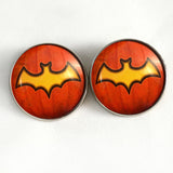 Yellow bat and pumpkin sew on glass eyes