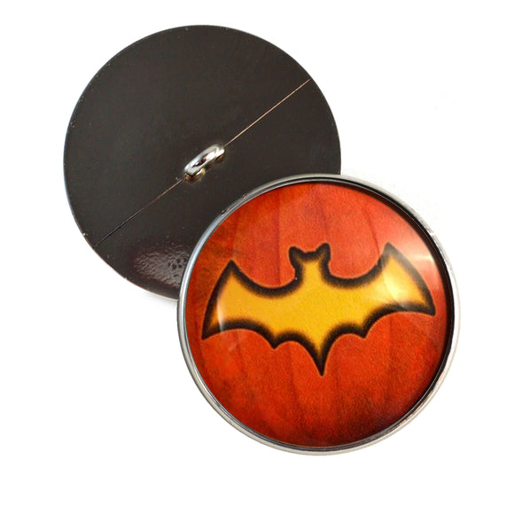 Yellow bat and pumpkin sew on glass eyes