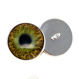 Brown and green hazel human inspired sew on glass eyes