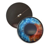 Heterochromia dual colored blue and brown human inspired sew on glass eyes