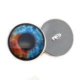 Heterochromia dual colored blue and brown human inspired sew on glass eyes