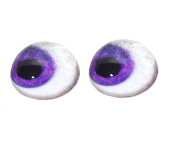 High Domed Side Glance Purple Human Glass Eyes