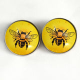 Yellow honey maker bee sew on glass eyes