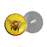Yellow honey maker bee sew on glass eyes