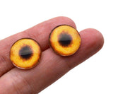 Golden Dog Glass Cabochon Eyes
