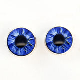 Intense Ice Blue Human inspired sew on glass eyes