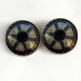 Iron gear nautical steampunk sew on glass eyes