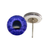 Dark Blue Jewel Toned Glass Eyes on Wire Pin Posts