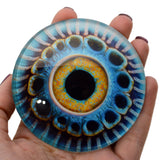 78mm Kraken Sea Creature Glass Eyes in Blue and Yellow