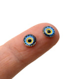 6mm Kraken Sea Creature Glass Eyes in Blue and Yellow