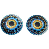 Large Kraken Sea Creature Glass Eyes in Blue and Yellow